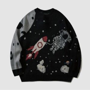 VWFG Astronaut Pattern Knitted Sweater Men’s Size XXL